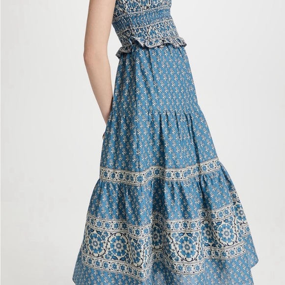 Sea Smocked Tiered Midi Dress - Picture 3 of 4